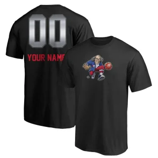 Men's Philadelphia 76ers Custom Black Midnight Mascot T-Shirt