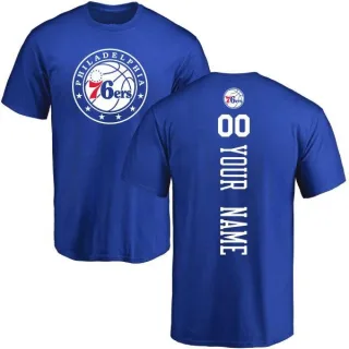Men's Philadelphia 76ers Custom Royal Backer T-Shirt