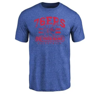 Men's Philadelphia 76ers Custom Royal Baseline T-Shirt
