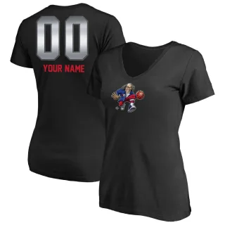 Women's Philadelphia 76ers Custom Black Midnight Mascot T-Shirt